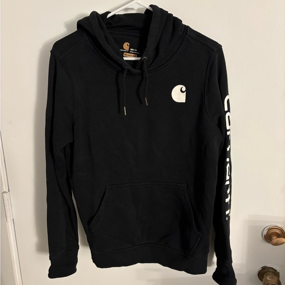 Carhartt Men's Charcoal Hoodie with Logo